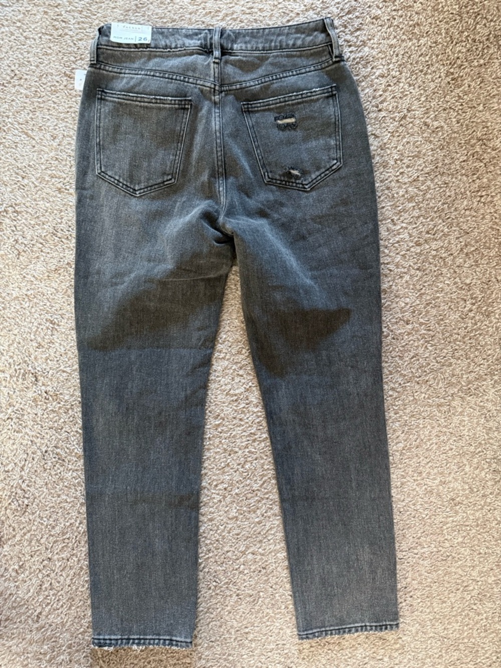 PacSun Distressed Straight Leg Mom Jeans NWT Ripped Denim High Rise Women’s 26 - Picture 5 of 5